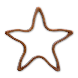 Intercalari stella mm. 10 rame antico x10