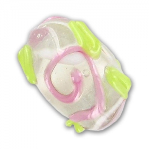 Tonda piatta mm. 20 Crystal/Rosa/Verde x1