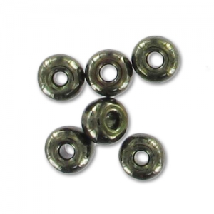 Perla Preciosa 6/0 4 mm - Nero lucido verde x 20 g
