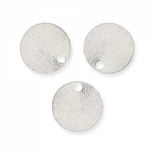 Zecchini lisci mm.  8 argentato x10