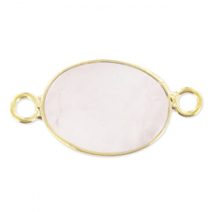 Separatore 2 anelli 17x12 mm Quartz Rose/dorato