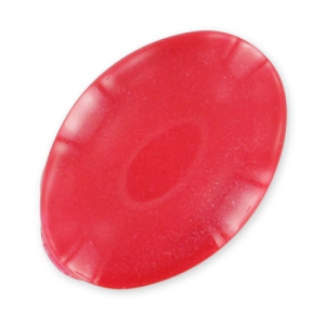 Cabochon con pagliuzzemm.25x18 Rosso x1