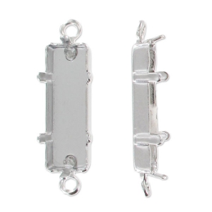 Castone separatore PureCrystal 4547 mm. 21x7 rodiato 2 anellini