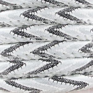 Cordoncino sintetico con cuciture Chevron da 6 mm Grigio x 50 cm