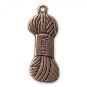 Ciondolo gomitolo mm. 31 rame antico x1