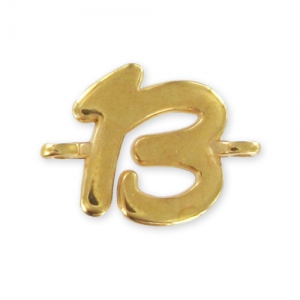 Separatore cifra 15x21 mm Dorato con oro fino con oro fino x1