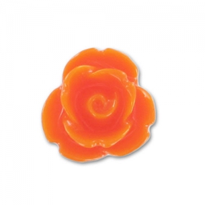 Cabochon in resina rosa mm. 7 Arancio x10