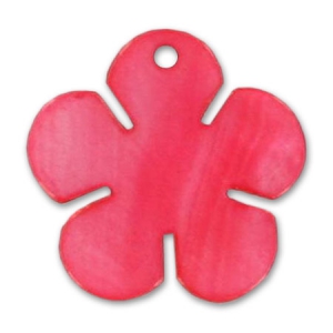Pendente Madreperla fiore mm. 29 Corallo/Fucsia x1
