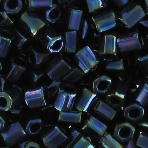 Perline Miyuki 11/0 Hex Cut 452 - Blu scuro iris metallizzato x8g