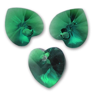 Cuore PureCrystal 6228 mm. 14,4x14 Emerald  x1