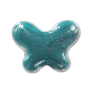 Farfalla in ceramica mm. 12x15 mm Dark Green x1