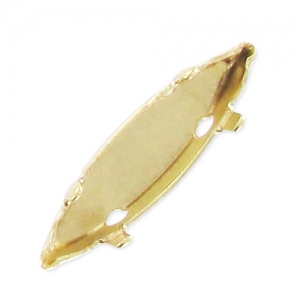 Castone navette PureCrystal mm. 11x3 dorato x1