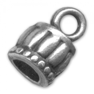 Terminale per cordoncini da mm. 6 Placcatura argento antico x1