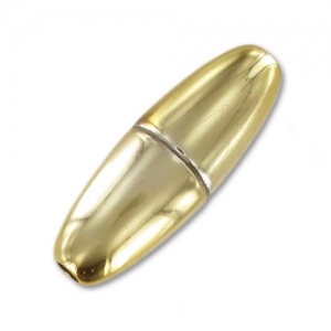 Chiusura magnetica 31 mm per cordone 3 mm light gold x1