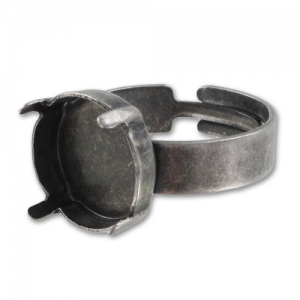 Anello Castone 1122 mm. 14 argentato antico x1