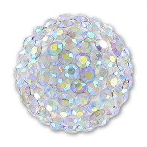 Mezza sfera plastilina strass Coreanomm. 20 Crystal AB x1