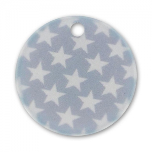 Zecchino stampato mm. 20 Stelle Grigio/Bianco x1