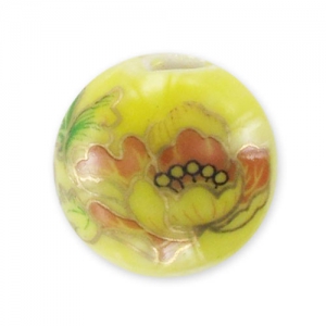 Tonda in ceramica mm. 14 Giallo x1