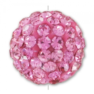 Tonda plastilina strass coreano mm.  12 Rosa x1