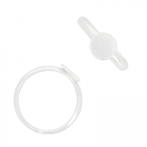 Base anello demi-jonc per incollare 8 mm Argento 925 x1