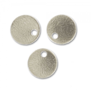 Zecchini lisci mm. 6 rodiato x10