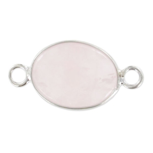 Separatore 2 anelli 17x12 mm Quartz Rose/rodiato