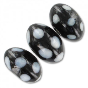 Tonda piatta mm. 17 Opaco Nero/Bianco x1