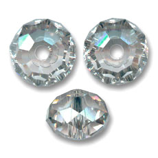 Perla rotonda appiattita PureCrystal 5040 8 mm - Black Diamond x1