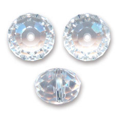 Perla rotonda appiattita PureCrystal 5040 8 mm - Crystal Moonlight x1