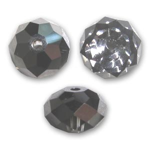 Perla rotonda appiattita PureCrystal 5040 8 mm - Crystal Silver Night x1