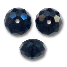 Perla rotonda appiattita PureCrystal 5040 8 mm - Jet x1