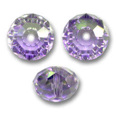 Perla rotonda appiattita PureCrystal 5040 8 mm - Tanzanite x1