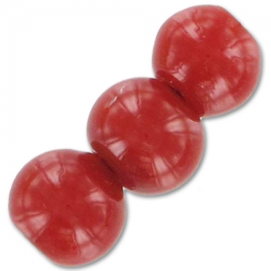 Tonde mm. 8 Dark Red Coral x10