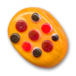 Disco ovale mm. 18x27 Arancio x1