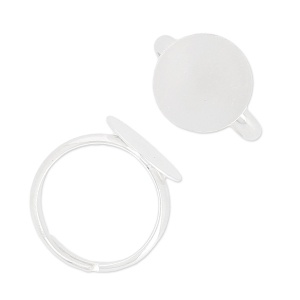 Base anello demi-jonc per incollare 14 mm Argento 925 x1