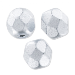 Sfaccettate mm 6 Silver Mat x25