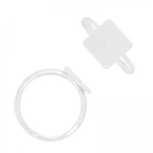 Base anello carré per incollare 10 mm Argento 925 x1