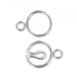 Chiusura gancio tondo 9 mm in Argento 925 x1