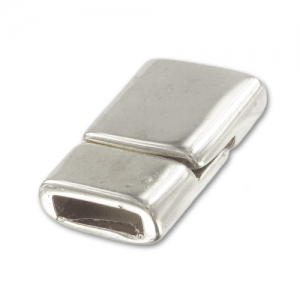 Chiusura magnetica per laccetto 10mm argentato antico x1