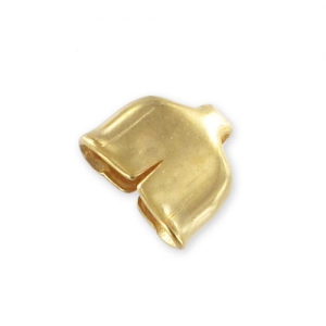 Terminale per cordoncino 5 mm dorato con oro fino x1