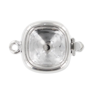 Chiusura opour cabochon PureCrystal 4470 10 mm placcato rodio