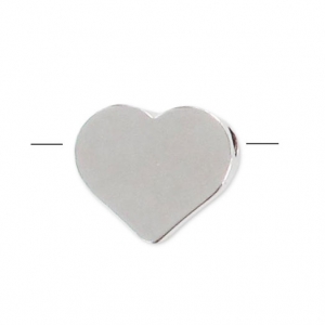 Cuore 7 mm rodiato