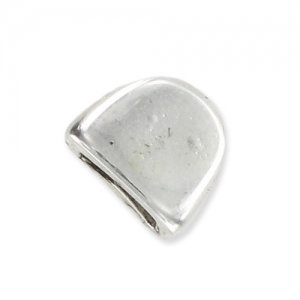 Terminale arrotondato per cordoncino 5 mm argentato antico x1