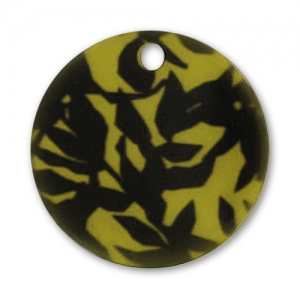 Zecchino stampato mm. 22 Nero/Olivine x1