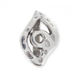 Passante per cuoio regaliz occhio buona fortuna mm. 12 Placcatura argento antico