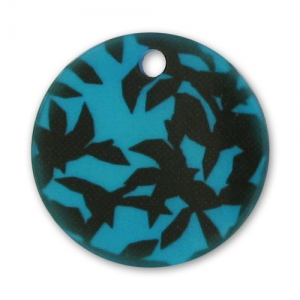 Zecchino stampato mm. 22 Nero/Blu x1