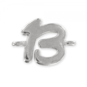 Separatore cifra 15x21 mm Placcatura argento antico x1