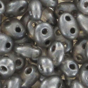 Twin beads mm. 2.5x5 Dark Grey Pearl x20g