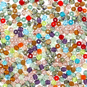 Sfaccettature assortite 3 mm - Multicolore x50g