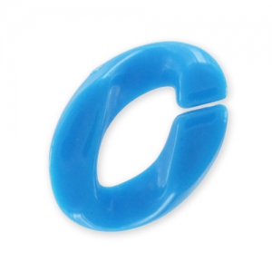 Anello ovale attorcigliato 24x17 mm Blu x1